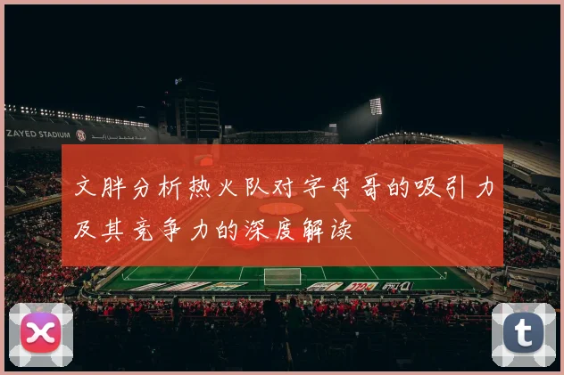 文胖分析热火队对字母哥的吸引力及其竞争力的深度解读